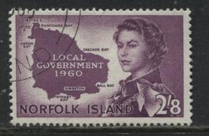 Norfolk Island 1960 2/8d used