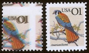 2476a - Scarce Quadruple Impression Error American Kestrel Mint NH Cat $850