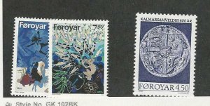 Faroe Islands, Postage Stamp, #321-323 Mint NH, 1997