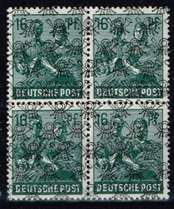Germany 1948,Sc.#623 MNH in block of 4, examined Posthorn Net Overpr, color b