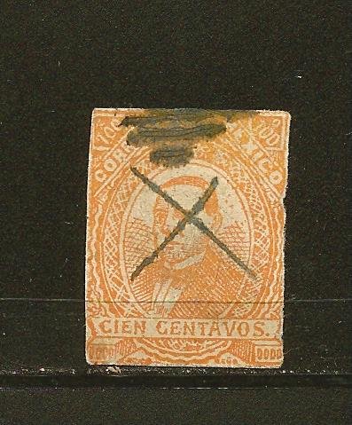 Mexico 125 Benito Juarez Clipped Perforations Used