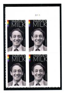 US  4906 Harvey Milk 49c - Forever Top Plate Block of 4 - MNH - S1111  UR  