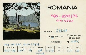 8641 Amateur Radio QSL Card ROMANIA PLEASA-