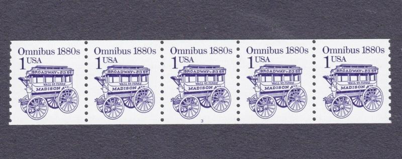 PNC5 1c Omnibus 3 Shiny Gum Light Tagged Error US 2225a  MNH