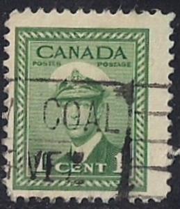 Canada #249 1 cent King George 6 F-VF used