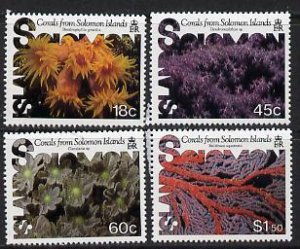 SOLOMON IS. - 1987 - Corals - Perf 4v Set - Mint Never Hinged