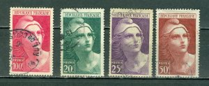 FRANCE 1945 MARIANNE #553-556 SET USED