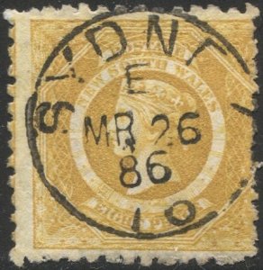 NEW SOUTH WALES Australia 1882 Sc 67 Used 8d QV  VF, SON SYDNEY / E / IO Cancel