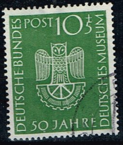 Germany 1952,Sc.#B331 used, Owl on gear (Signum of the German Museum)