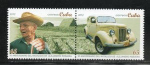 Cuba Sc# 5278  TOBACCO INDUSTRY A. Robaina  grower SE TENANT PAIR  2012 MNH