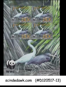 PENRHYN - 2008 PACIFIC REEF-EGRET / BIRDS / BIRD -WWF - M/S MNH