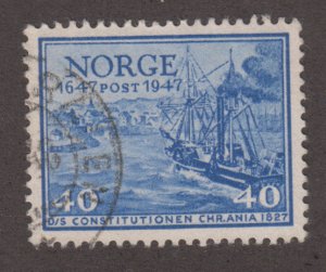 Norway 284 Post ship ·constitution. 1947