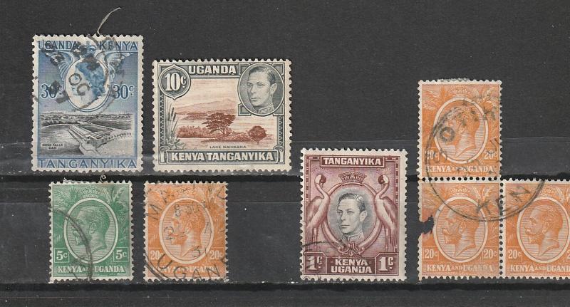 #20,25,66,71,108 Kenya,Uganda & Tanzania Used & Mint NG