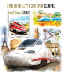 GUINEA BISSAU 2013 MNH. TRAINS   |  Michel Code: 6807 / Bl.1194