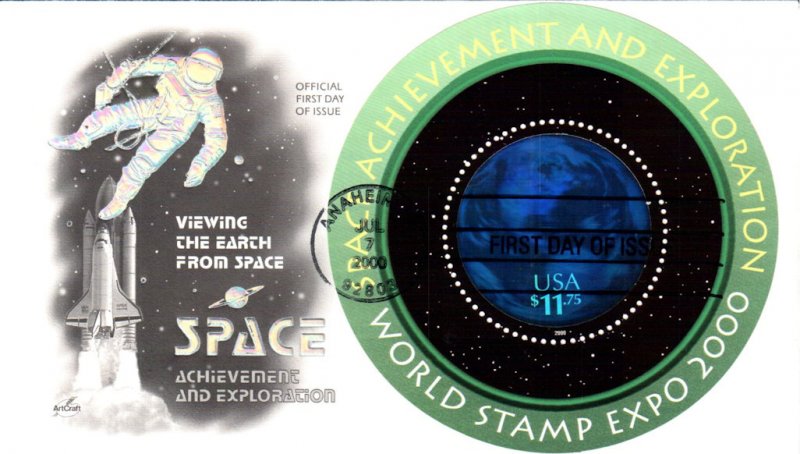 #3412 Space Achievement Artcraft FDC 