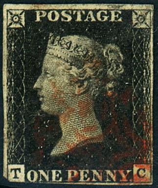 Great Britain #1 Used Penny Black 