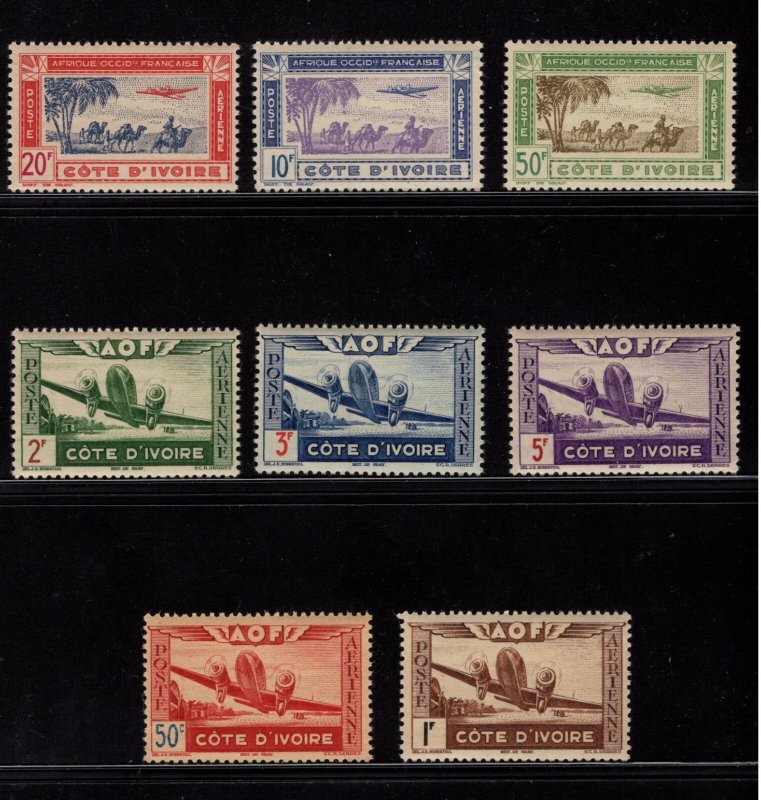 Ivory Coast Scott C6 - C13 - Airmails Set  Of 8.  MNH. OG.   #02 IVORC6s8