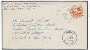 Navy 926, Guam to Rochester, NY 1945 Airmail (N7588)