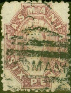 Tasmania 1865 6d Reddish-Mauve SG76 Fine Used