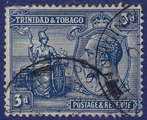 Trinidad & Tobago - 1922 - Scott #25 - used - King George V Britannia