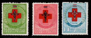 Thailand  Scott B35-B37 MH* Red Cross set