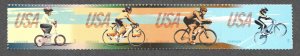 4687-4690a MNH Forever,  Cycling, Strip of 4, Free Insured Shipping,