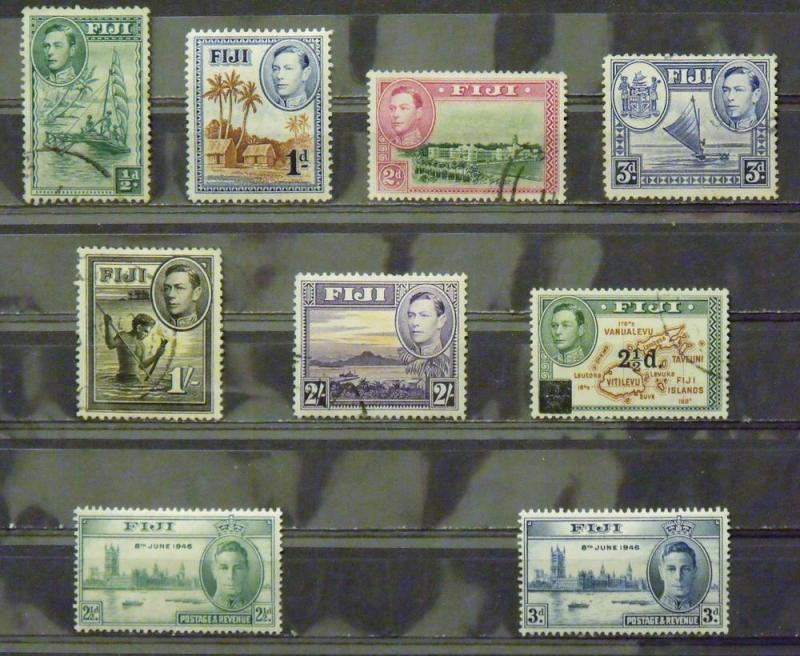 2716   Fiji   MH/U, VF # 117d, 118, 121-22, 127, 129, 136-38   CV$ 7.95