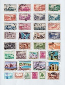 LEBANON Mid Period M&U Collection on Pages(Apx 200 Items)Goy 775