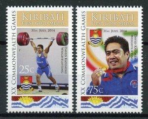 Kiribati 2014 MNH XX Commonwealth Games Glasgow 1st Gold Medal 2v Set Stamps