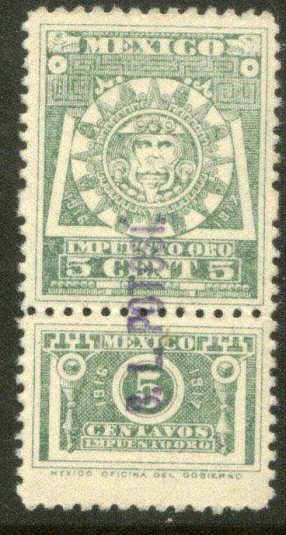 MEXICO R419A, 10c REVENUE STAMP MNH (672)