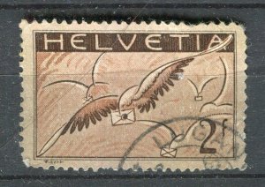 SWITZERLAND; 1930 early Airmail issue used 2Fr. value
