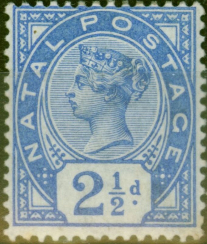 Natal 1891 2 1/2d Brt Blue SG113 Fine & Fresh Mtd Mint