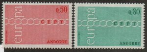 Andorra (French) 205-206 Set Mint never hinged