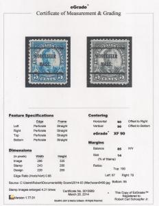 637 5 cent T. Roosevelt Blue PC Stamp used EGRADED XF 90 XXF