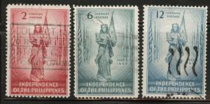 Independent Philippines Scott 500-502 used set