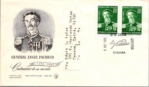 Argentina 1969 FDC - Gen Angel Pacheco - Cordoba - J88