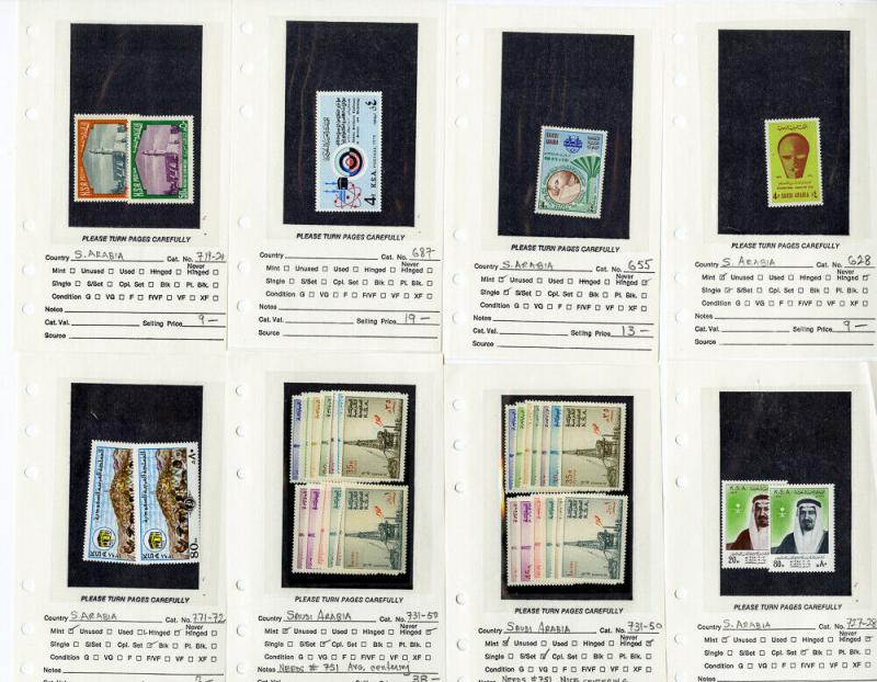 Saudi Arabia Mint Used Stamp Collection in 2 Counter Books