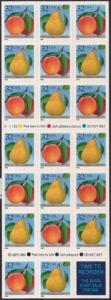 #2494A 32 cent Peach & Pear mint Pane OG NH VF