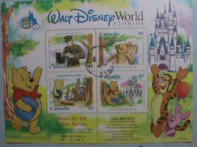 ​CANADA 1996 SC#  1621b  DISNEY CARTOON-WINNIE THE POOH USED-S/S- VF