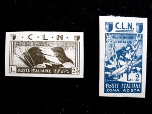 ITALY - 'CLN' - LOCAL ISSUE 'ZONA AOSTA' - ca 1944