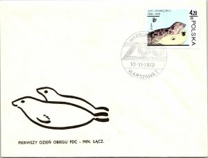 Poland 1978 FDC - Zoo, Warsaw - F12610