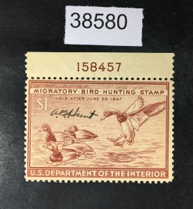 US STAMPS # RW13 DUCK PLATE SINGLE USED $13 LOT #38580