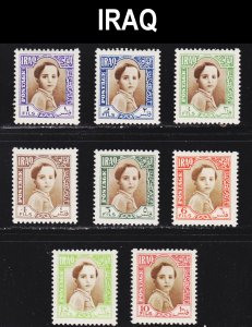 Iraq Scott 102-09 complete set F to VF mint OG H or HR.