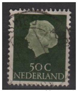 Netherlands 1953  Scott 354 used - 50c, Queen Juliana 