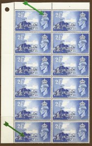 GVI sgC2 2½d Channel Islands Liberation - 2 Listed Flaws - UNMOUNTED MINT/MNH