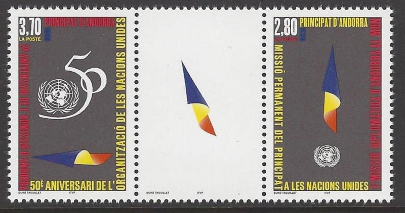 Andorra French 1995 United Nations VF MNH (457a)