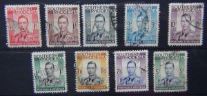 Southern Rhodesia 1937 values to 5s Used