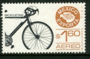 MEXICO Exporta C596, $1.60P Bicycles Wmkd Fosfo Paper 2 MINT, NH. VF.
