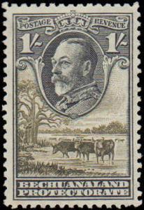 1932 Bechuanaland Protectorate #105-111, Incomplete Set(7), Hinged