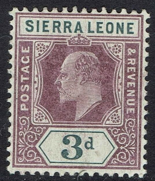 SIERRA LEONE 1904 KEVII 3D WMK MULTI CROWN CA INVERTED